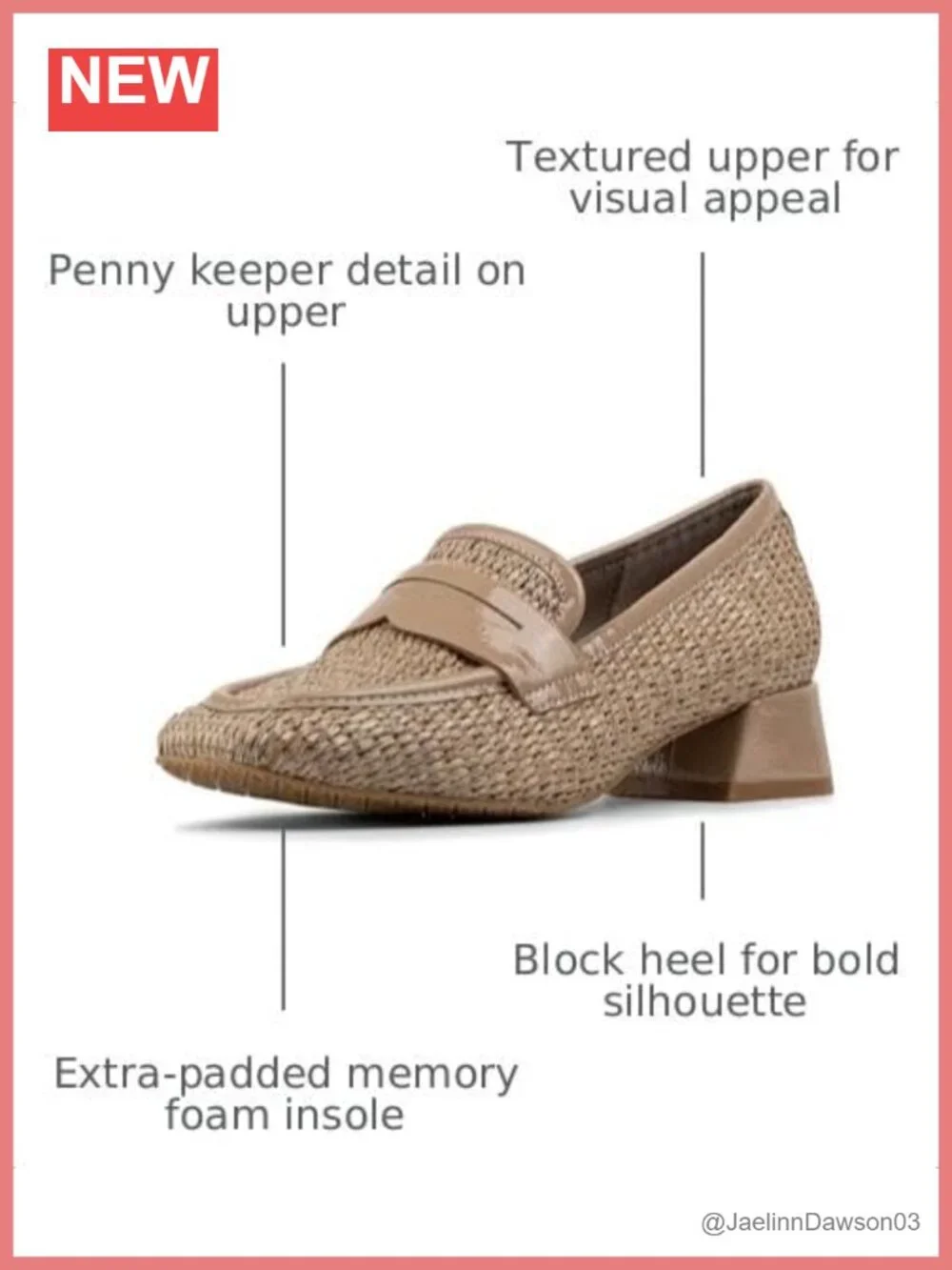 Women's Raffia Loafers with Memory Foam Insole - Penny Loafer Slip-On